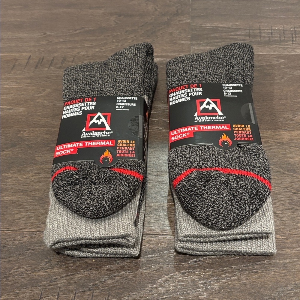 Avalanche Ultimate Thermal crew socks all day
warmth, 2 pairs